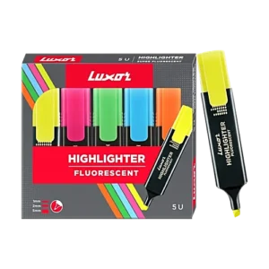Luxor Highlighters Pens - Multicolour, 5 pcs