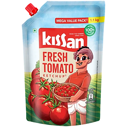 Kissan Fresh Tomato Ketchup, 1.1 kg Pouch