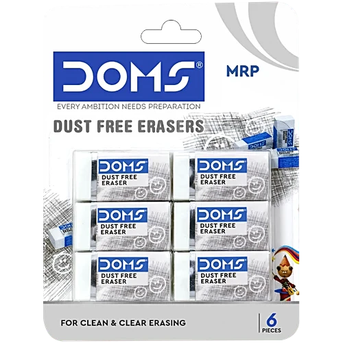 Doms Dust Free Erasers, 6 pcs