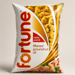 Fortune Filtered Groundnut Oil, 870 g Pouch